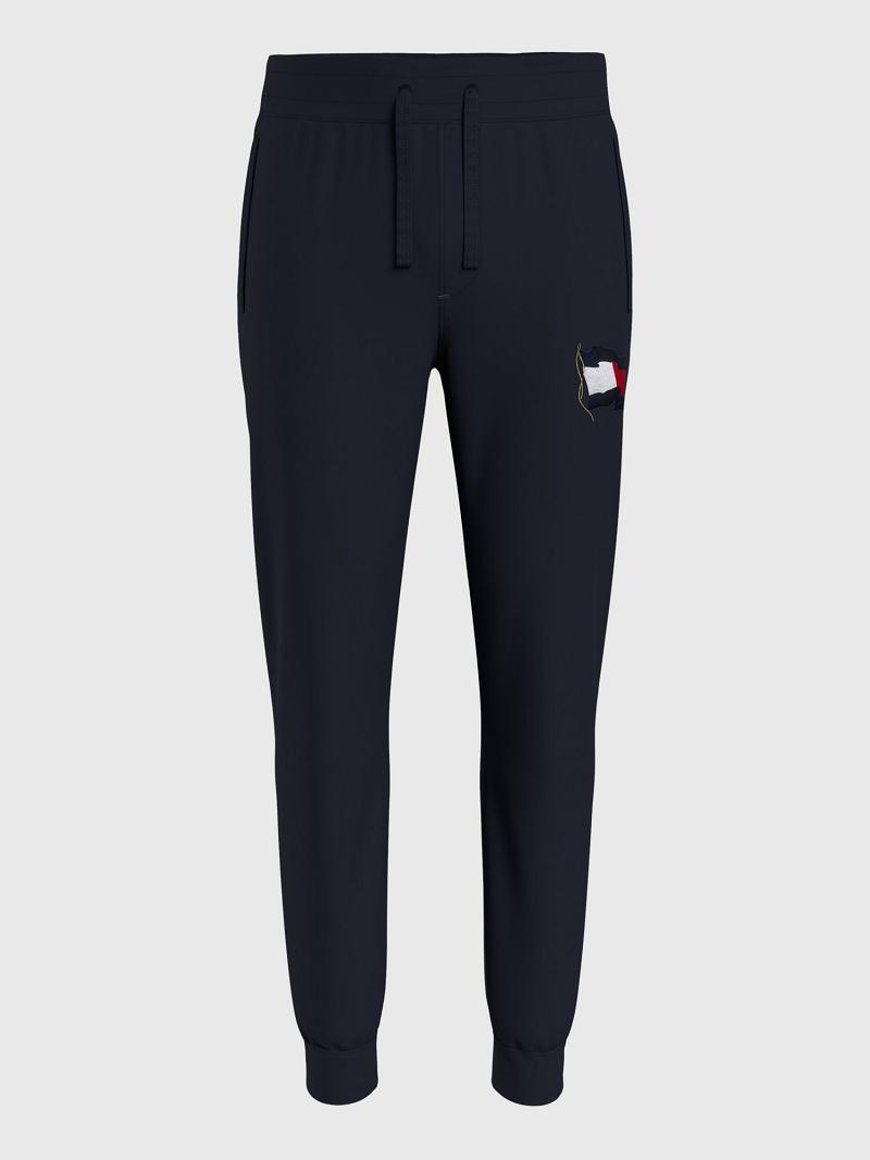 Férfi Tommy Hilfiger Big and tall wavy flag Melegítő Nadrág Sötétkék | HU 925BEX